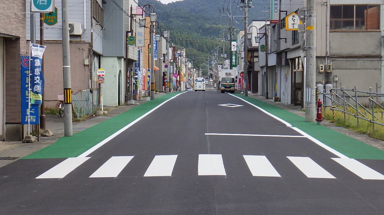 二ツ井停車場線舗装改良工事